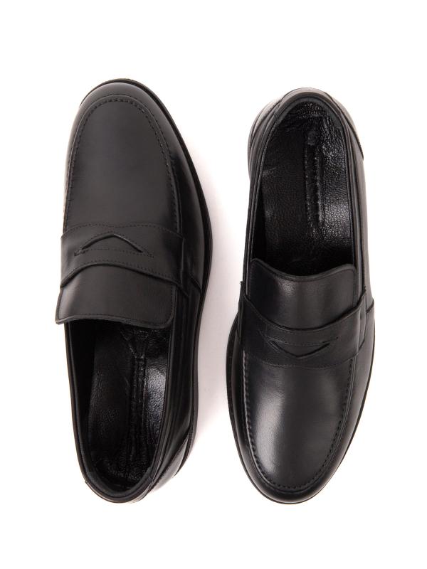 Kişi üçün Həqiqi Dəri Qara Loafer "Urban Comfort"