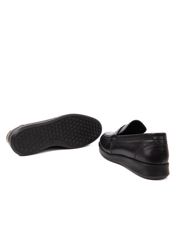 Kişi üçün Həqiqi Dəri Qara Loafer "Urban Comfort"