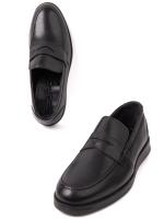 Kişi üçün Həqiqi Dəri Qara Loafer "Urban Comfort"