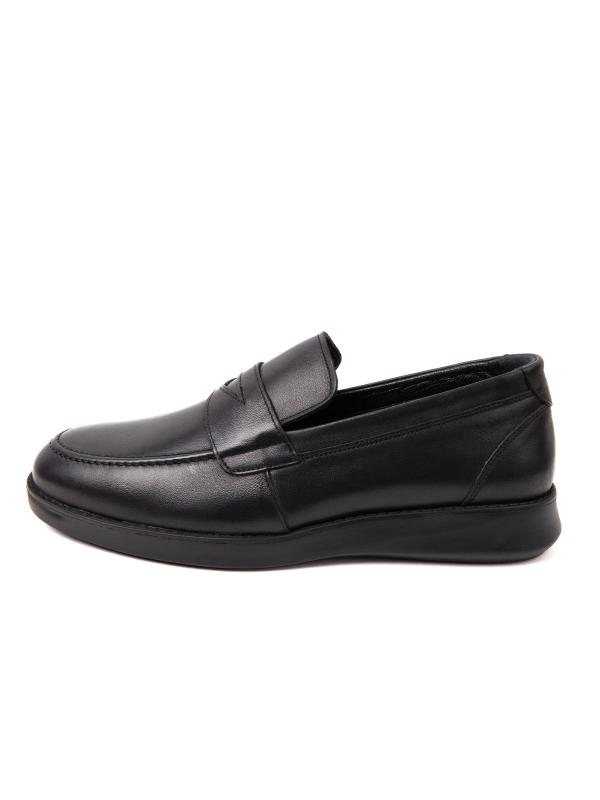 Kişi üçün Həqiqi Dəri Qara Loafer "Urban Comfort"