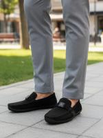 Metal Aksesuarlı Təbii Zams Qara Kişi Makasini