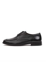 Natural Leather Black Classic Lace-Up Men's Shoes