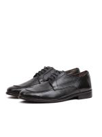 Natural Leather Black Classic Lace-Up Men's Shoes