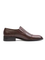 Genuine Leather Brown Classic Slip-On Men's Shoes
