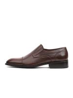 Genuine Leather Brown Classic Slip-On Men's Shoes