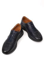 Həqiqi Dəri Tünd Göy Kişi Sneaker