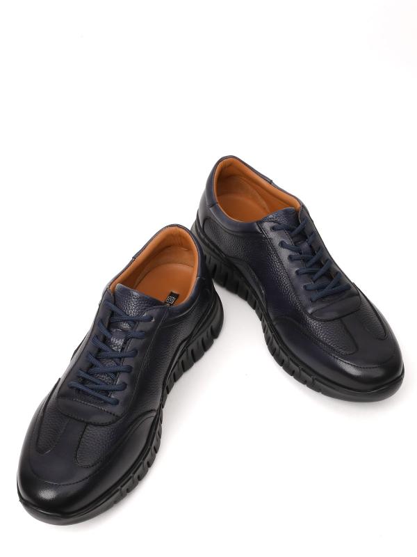 Həqiqi Dəri Tünd Göy Kişi Sneaker