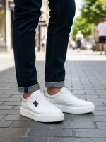 Kişi üçün Təbii Dəri Slip-On Sneaker - Eskarpini "Urban" Modeli