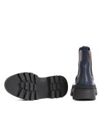 Hakiki Deri – Gümüş Detaylı Platform Kadın Botu