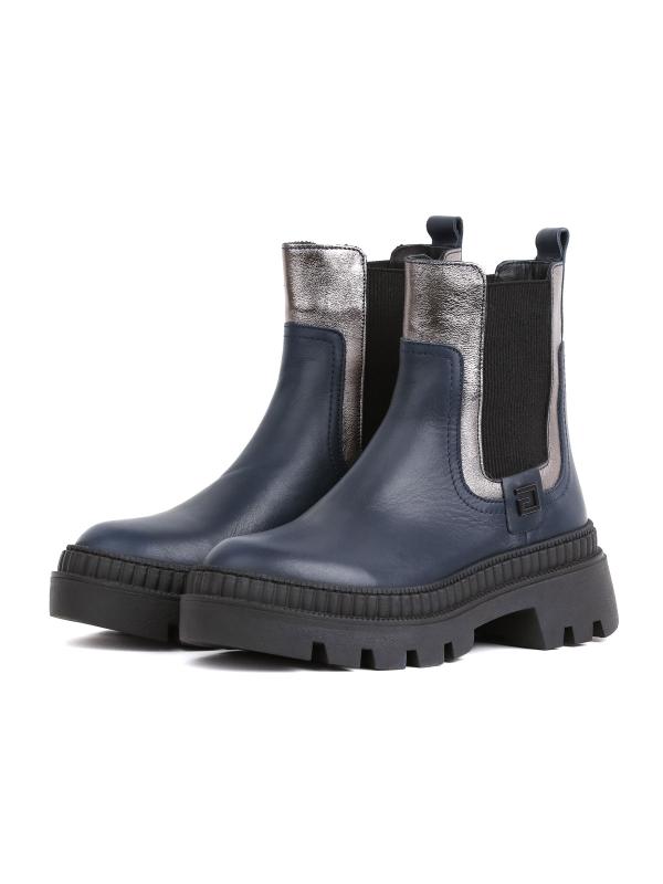 Hakiki Deri – Gümüş Detaylı Platform Kadın Botu