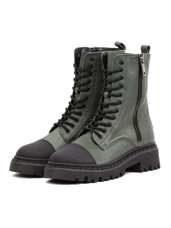 Zeytun Yaşılı Həqiqi Dəri Qadın Botu