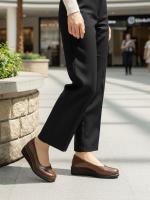 Qara Rugan Həqiqi Dəri Reptil Naxışlı Platforma Ayaqqabı