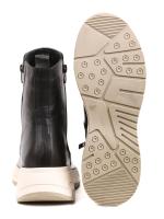 Urban Comfort – Siyah Hakiki Deri Fermuarlı Sneaker-Bot