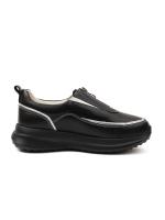 Doğal Deri Önü Fermuarlı Kadın Spor Ayakkabı