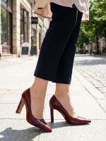 Doğal Deri Topuklu Kadın Ayakkabısı – 10 cm