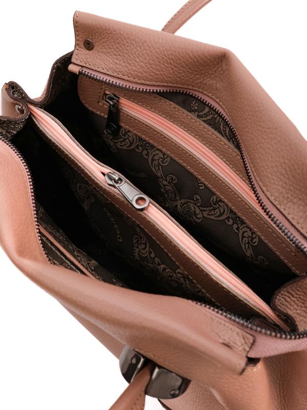 Salmon Colored Premium Genuine Leather Women's Shoulder Bag