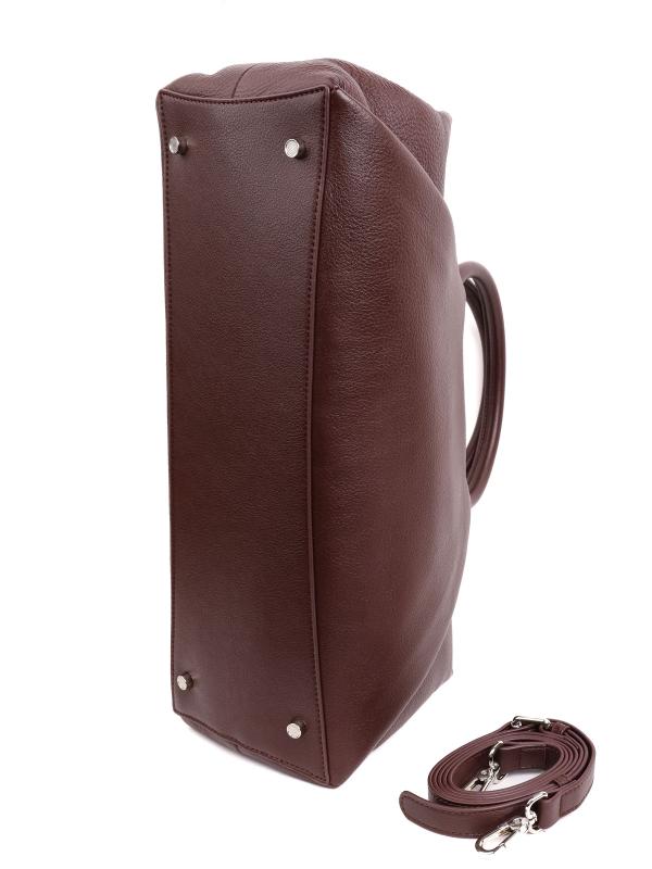 Natural Leather Brown Women's Hand and Shoulder Bag – Large Capacity