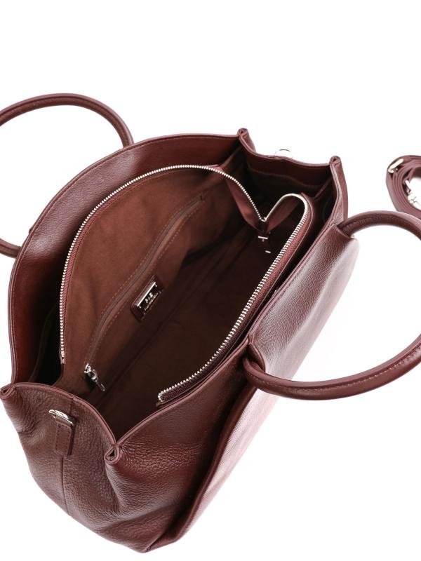 Natural Leather Brown Women's Hand and Shoulder Bag – Large Capacity