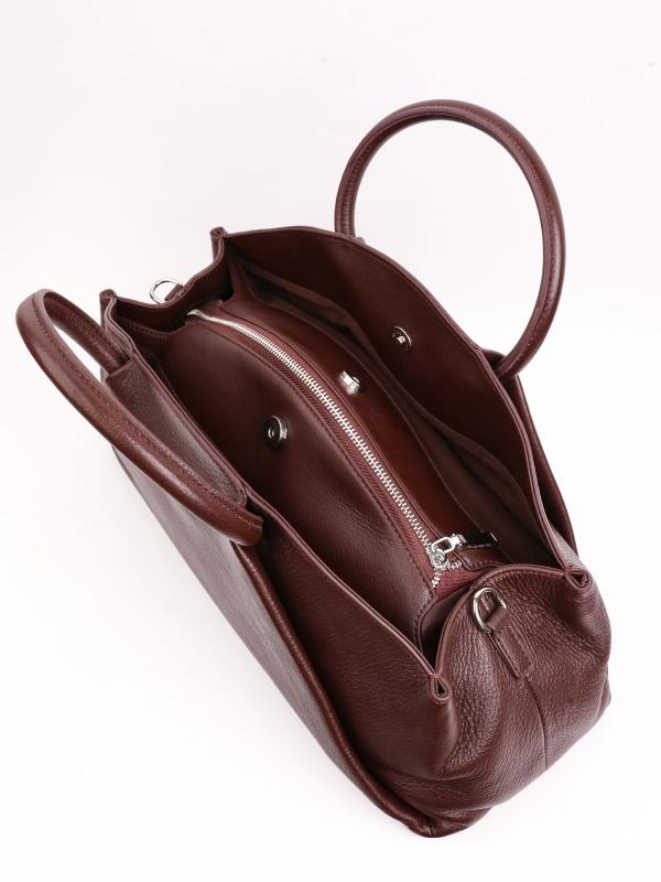 Natural Leather Brown Women's Hand and Shoulder Bag – Large Capacity