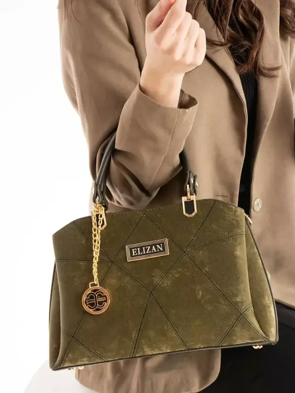 Velvet Charm Haki Çanta