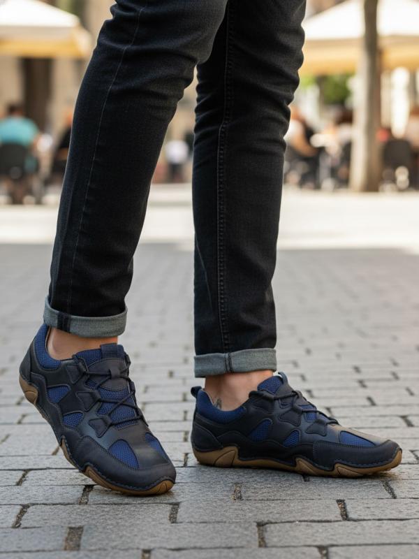 Мужские Сникеры из Натуральной Кожи на Шнуровке