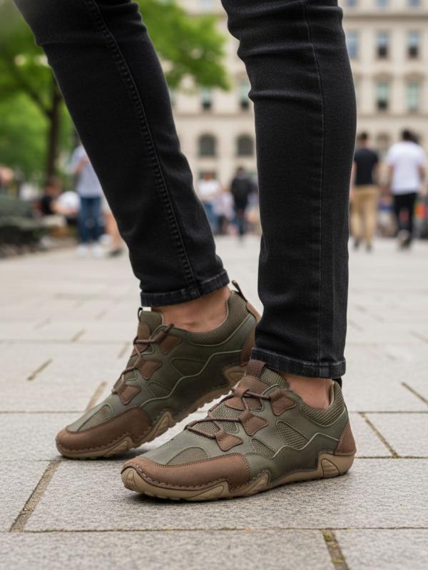 Мужские Сникеры из Натуральной Кожи на Шнуровке