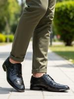 Классические Мужские Туфли из Натуральной Лакированной Кожи