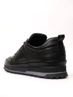 Eskarpini "Dynamic" Qara Natural Dəri Kişi Sneaker