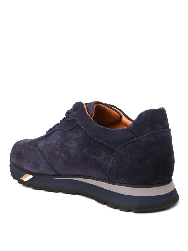 Natural Nubuk Dəri Tünd Göy Kişi Sneaker
