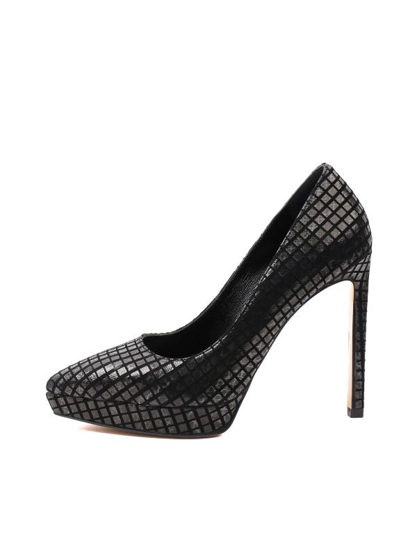 Dama Naxışlı Təbii Dəri Stiletto – 12 sm