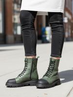 Zeytun Yaşılı Həqiqi Dəri Qadın Botu