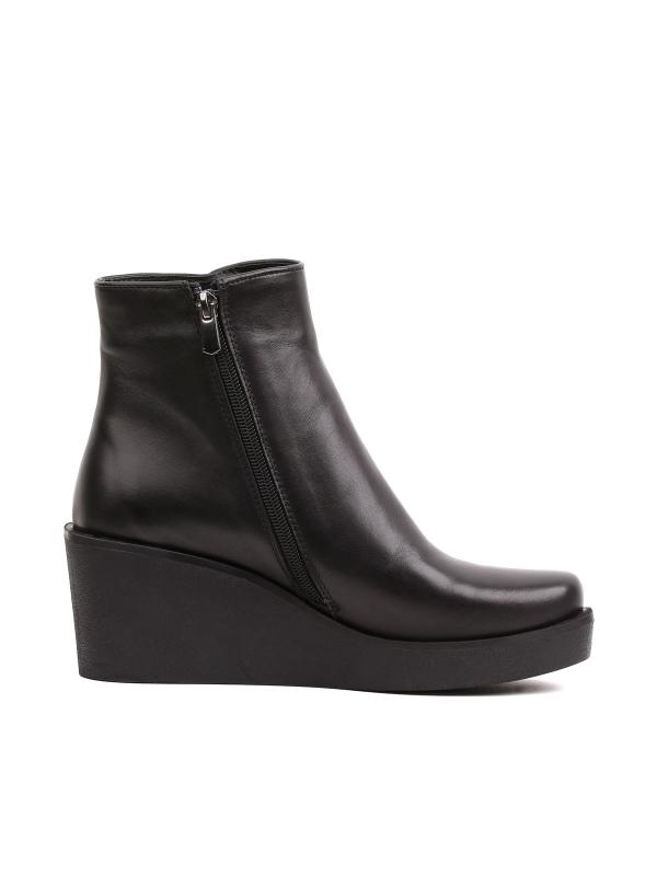 Женские Ботильоны Eskarpini из Натуральной Кожи на Танкетке