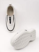 Təbii Dəri Önü Fermuarlı Qadın İdman Ayaqqabısı