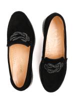 Təbii Zamşa Daşlı Aksessuarlı Qadın Platforma Ayaqqabısı