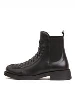 Черные ботинки челси из натуральной кожи с плетеным узором