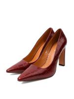 Təbii Dəri Hündürdaban Qadın Ayaqqabısı – 10 sm